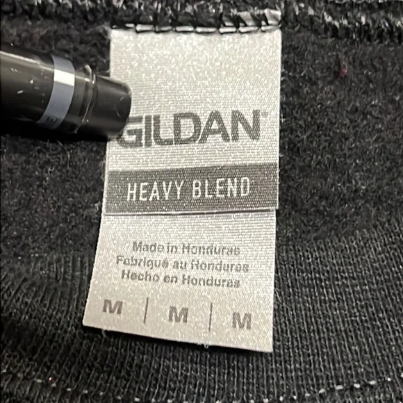 TLC Black Gildan Heavy Blend Crew Neck Sweatshirt Sz M GUC - Picture 4 of 11